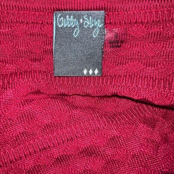 Gabby & Skye Womens sz large textured knit Bell sleeves fit flare midi Y2Kdress - Picture 9 of 11